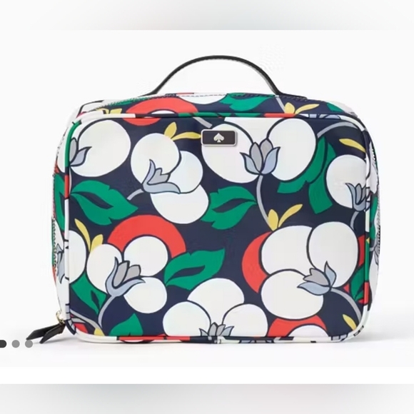 Kate Spade Dawn Breezy Floral Travel Cosmetic Case And Double Zip Wrislet. - Picture 11 of 14